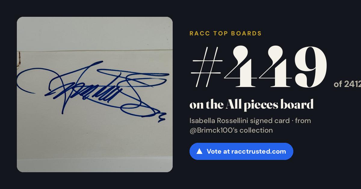 Share card: #449 of 2412 on the All pieces board
