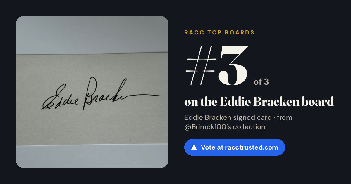 Share card: #3 of 3 on the Eddie Bracken board