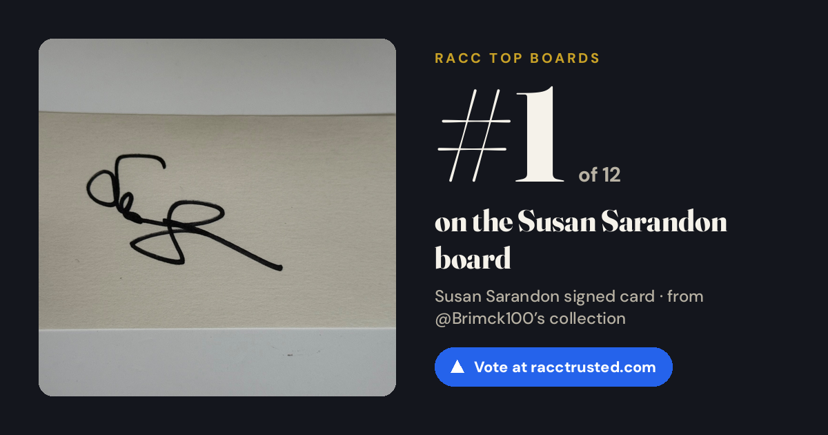 Share card: #1 of 12 on the Susan Sarandon board