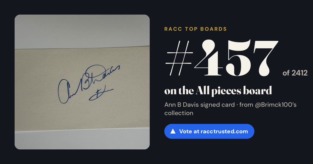 Share card: #457 of 2412 on the All pieces board