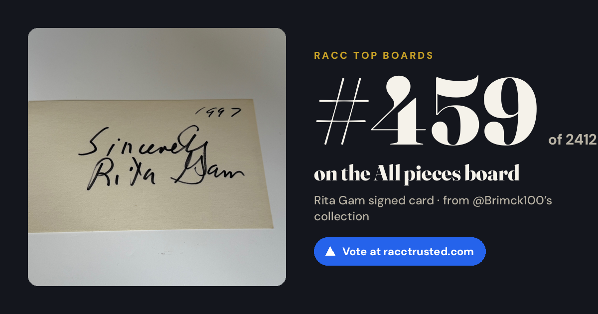 Share card: #459 of 2412 on the All pieces board