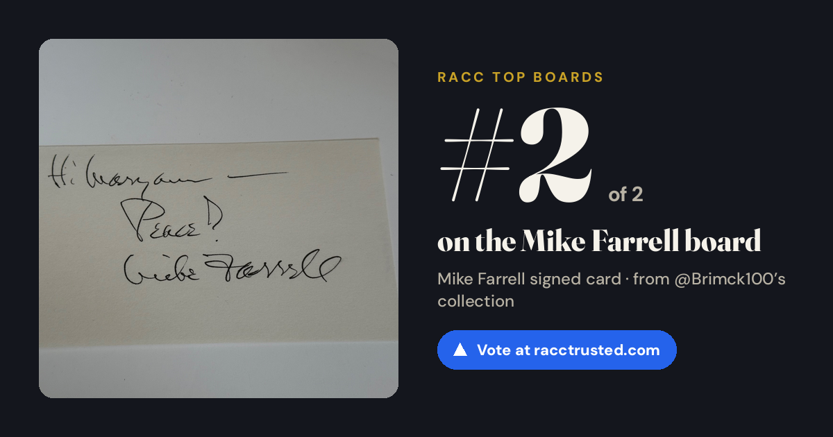 Share card: #2 of 2 on the Mike Farrell board