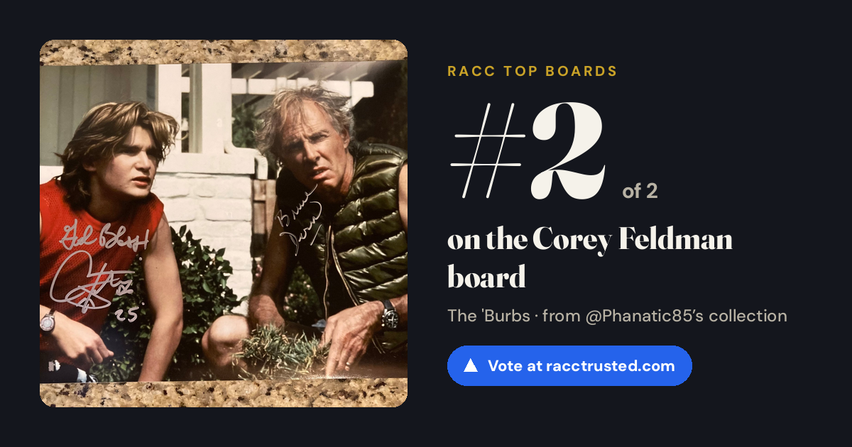 Share card: #2 of 2 on the Corey Feldman board