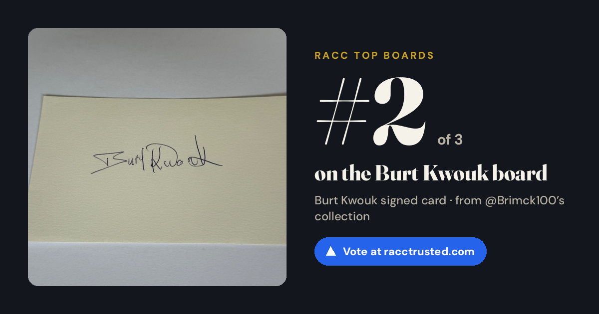 Share card: #2 of 3 on the Burt Kwouk board