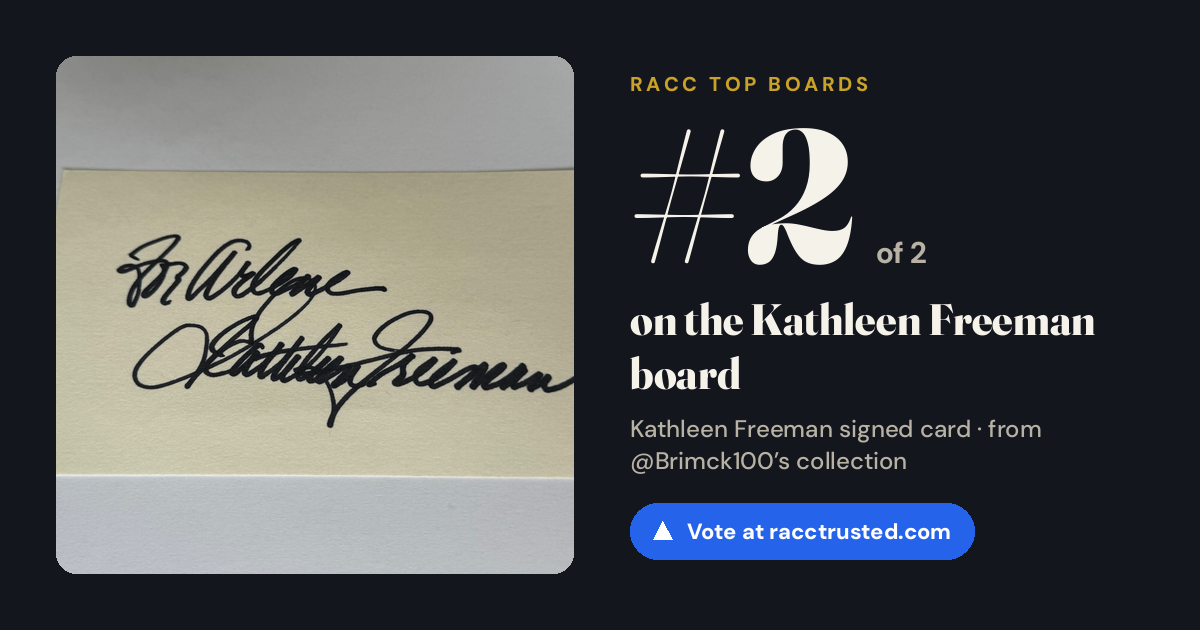 Share card: #2 of 2 on the Kathleen Freeman board