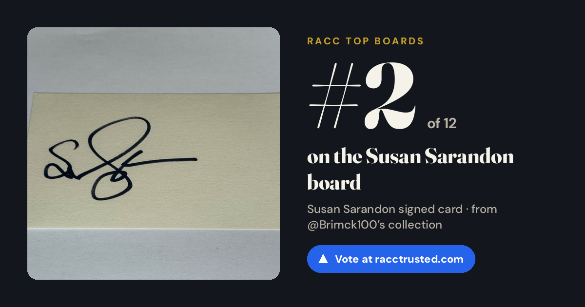Share card: #2 of 12 on the Susan Sarandon board