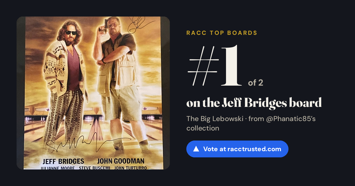 Share card: #1 of 2 on the Jeff Bridges board