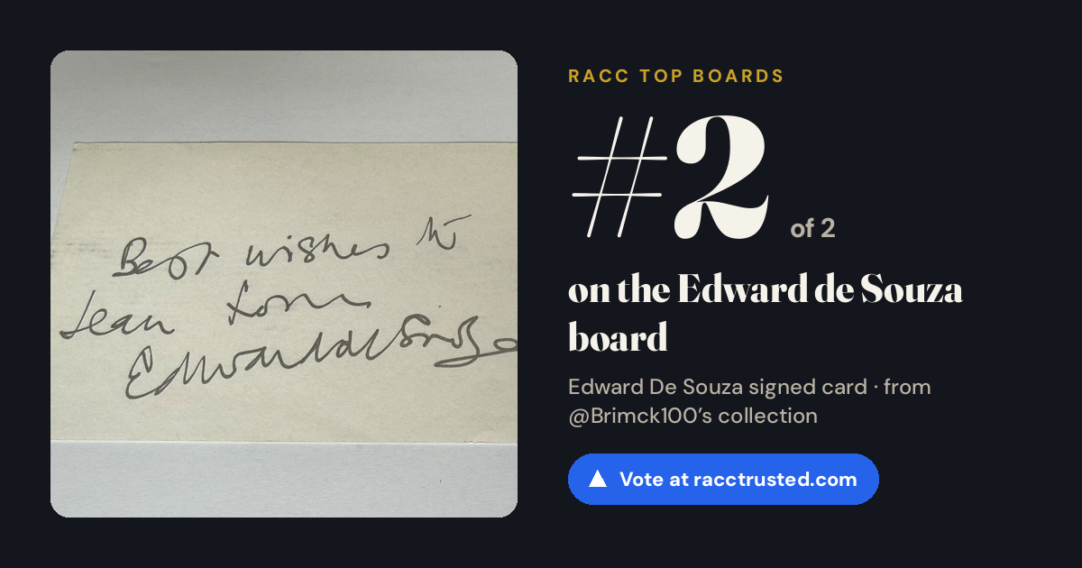 Share card: #2 of 2 on the Edward de Souza board