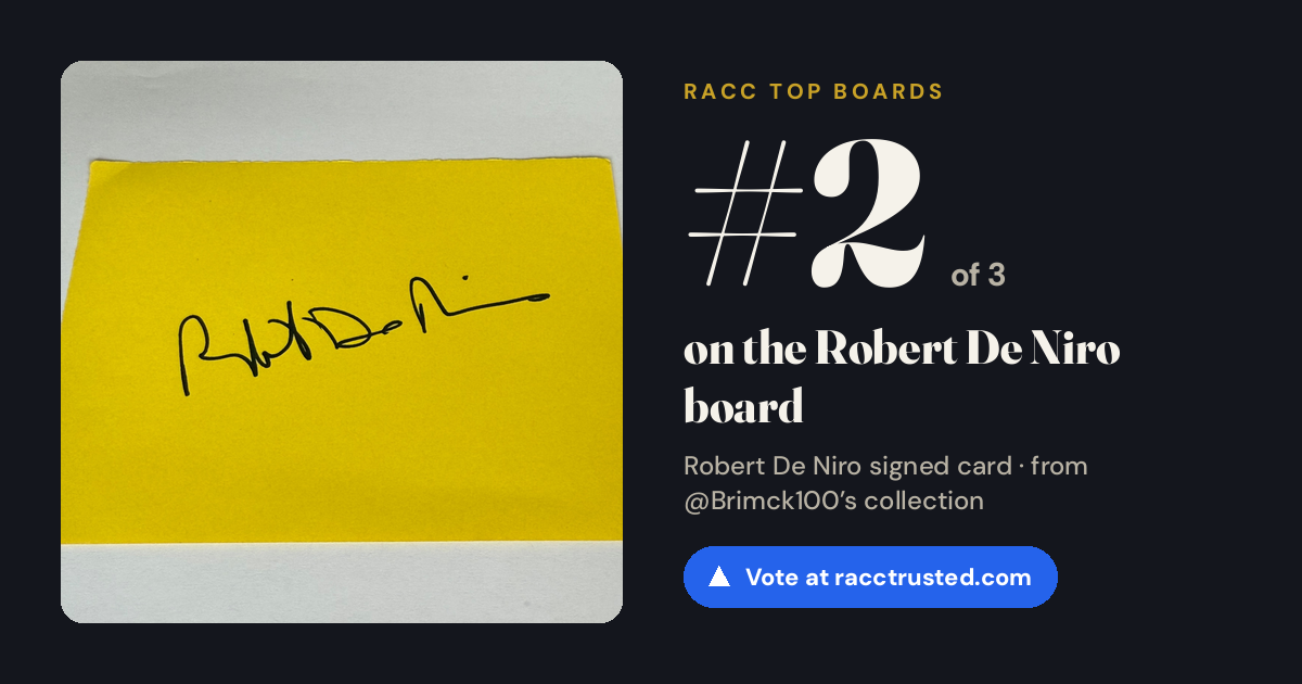 Share card: #2 of 3 on the Robert De Niro board