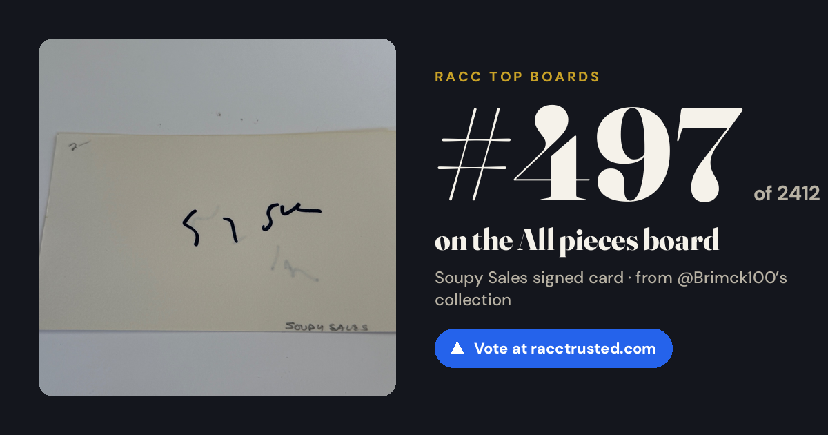 Share card: #497 of 2412 on the All pieces board
