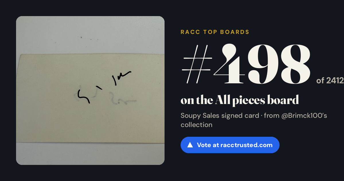 Share card: #498 of 2412 on the All pieces board