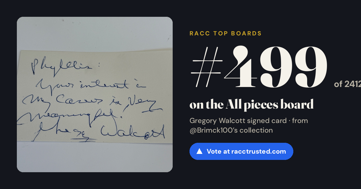 Share card: #499 of 2412 on the All pieces board
