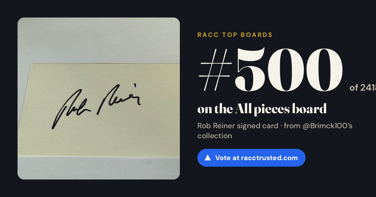 Share card: #500 of 2418 on the All pieces board