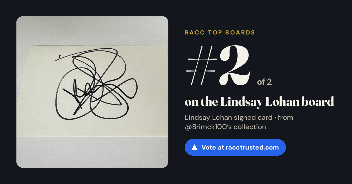 Share card: #2 of 2 on the Lindsay Lohan board