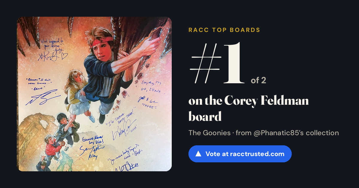 Share card: #1 of 2 on the Corey Feldman board