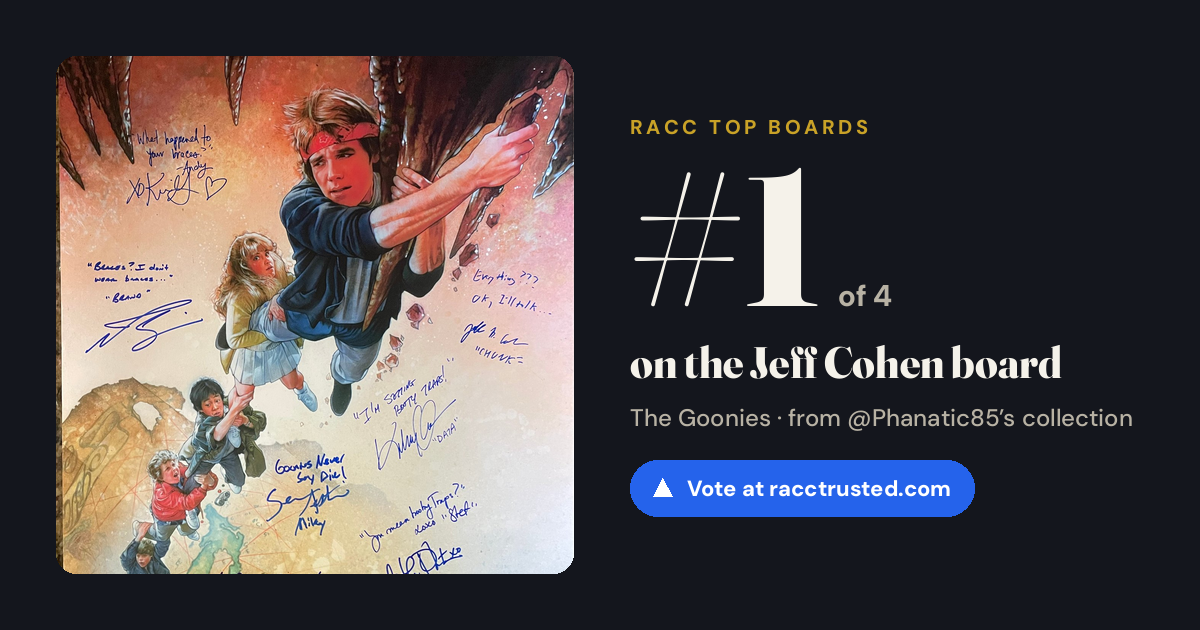 Share card: #1 of 4 on the Jeff Cohen board