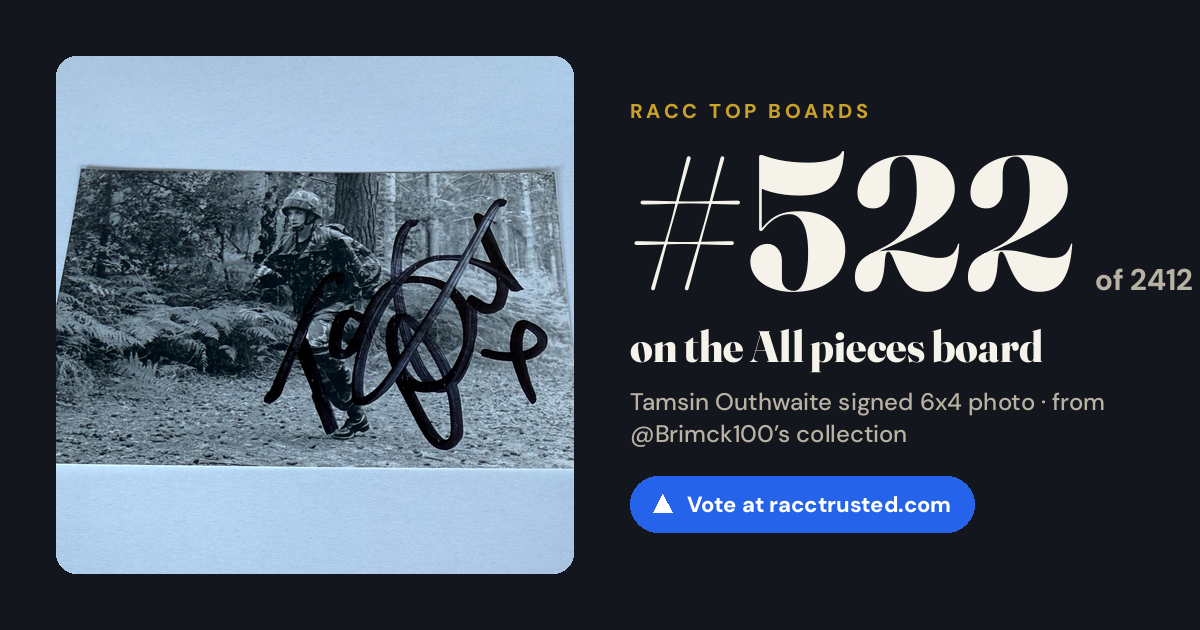 Share card: #522 of 2412 on the All pieces board