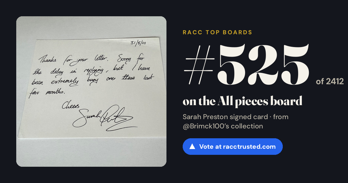 Share card: #525 of 2412 on the All pieces board