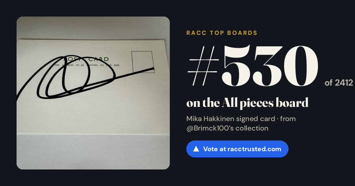 Share card: #530 of 2412 on the All pieces board