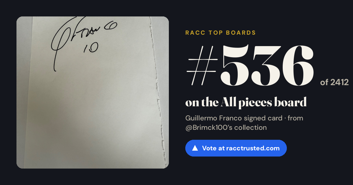 Share card: #536 of 2412 on the All pieces board