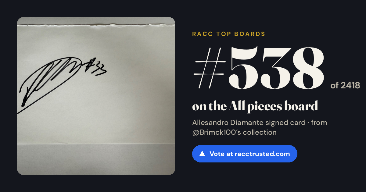 Share card: #538 of 2418 on the All pieces board