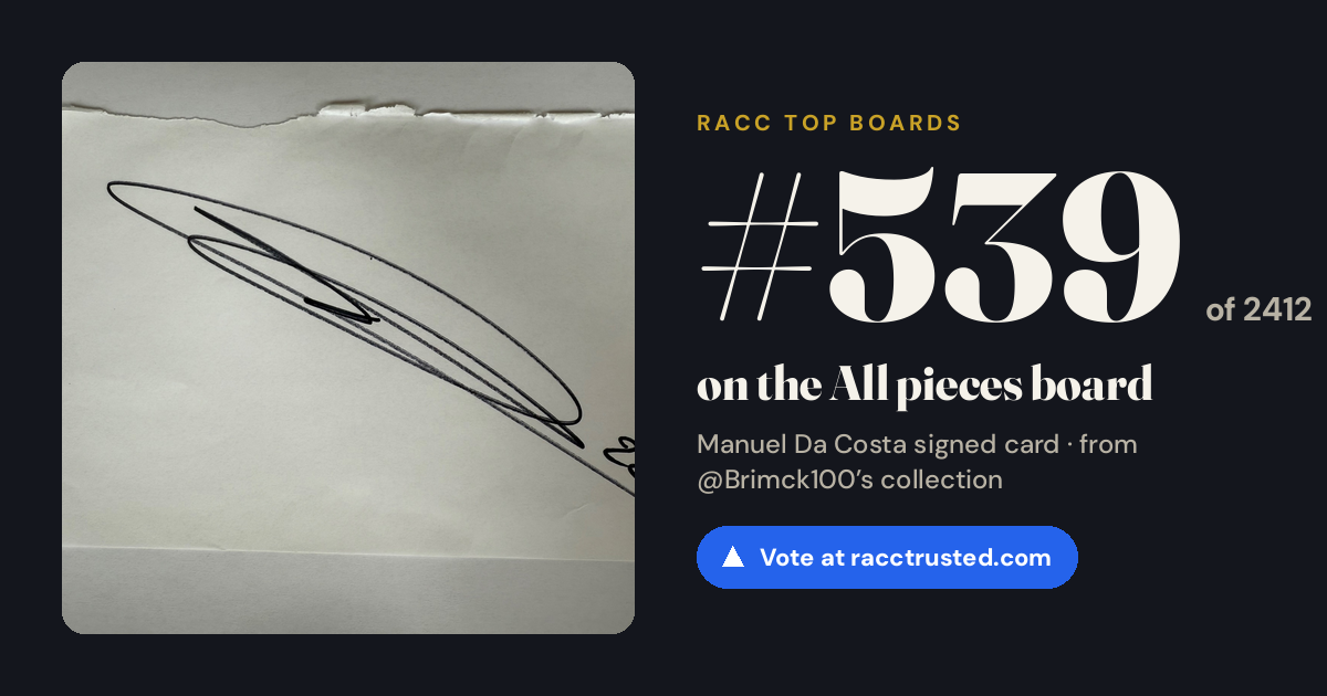 Share card: #539 of 2412 on the All pieces board