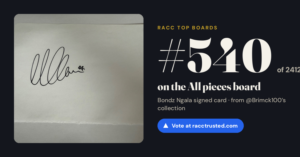 Share card: #540 of 2412 on the All pieces board