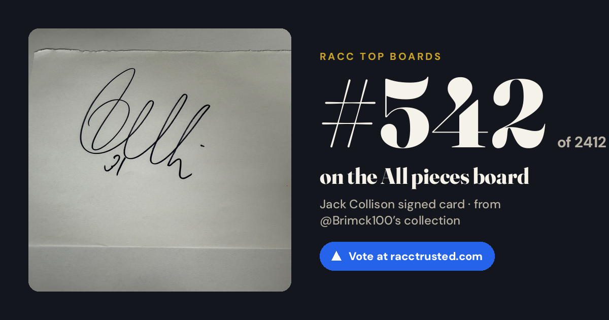 Share card: #542 of 2412 on the All pieces board