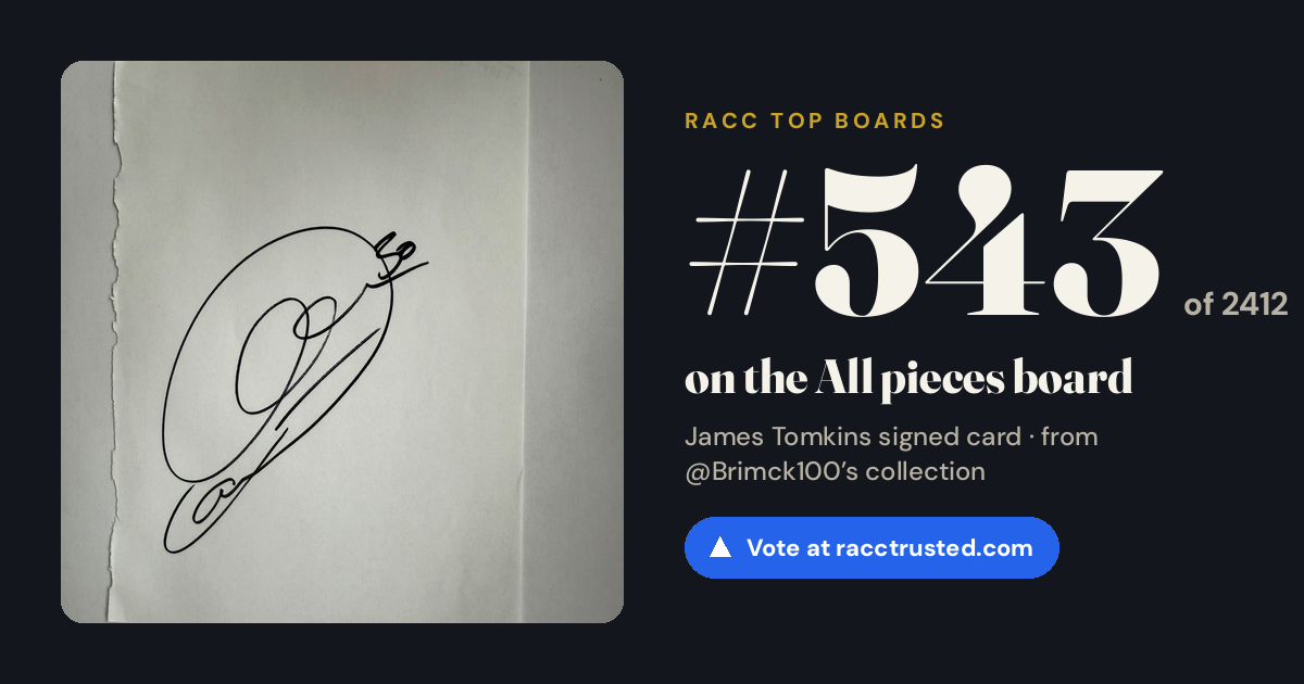 Share card: #543 of 2412 on the All pieces board