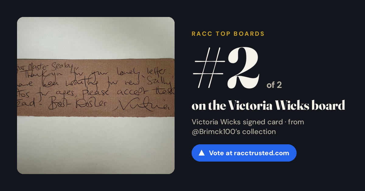 Share card: #2 of 2 on the Victoria Wicks board