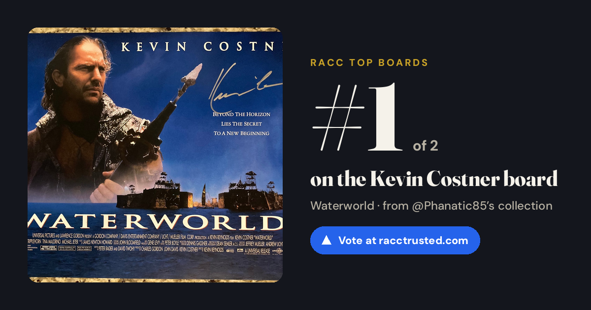 Share card: #1 of 2 on the Kevin Costner board