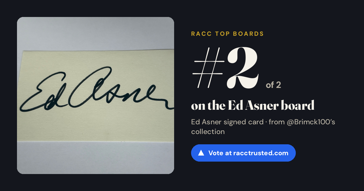 Share card: #2 of 2 on the Ed Asner board