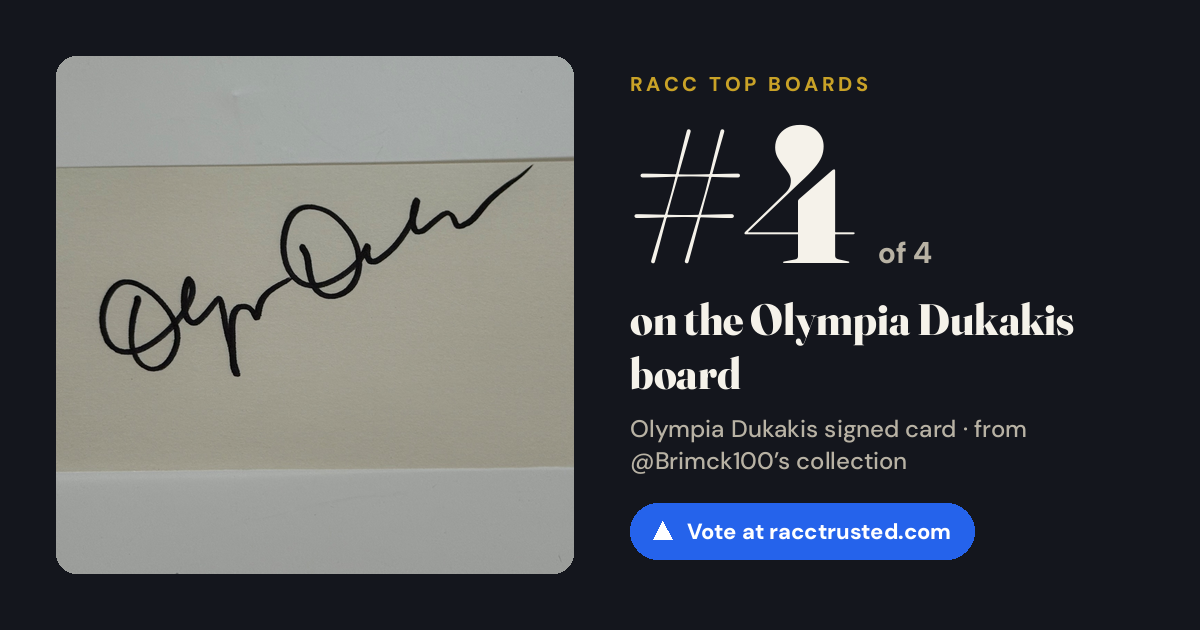 Share card: #4 of 4 on the Olympia Dukakis board