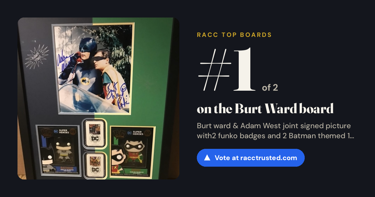 Share card: #1 of 2 on the Burt Ward board