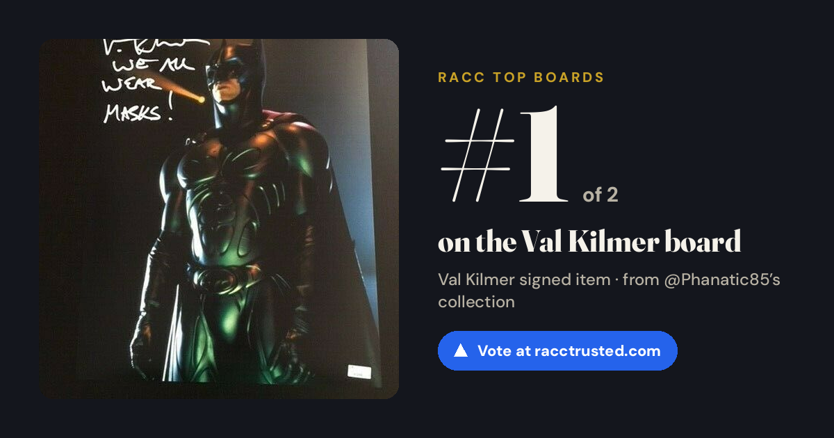 Share card: #1 of 2 on the Val Kilmer board
