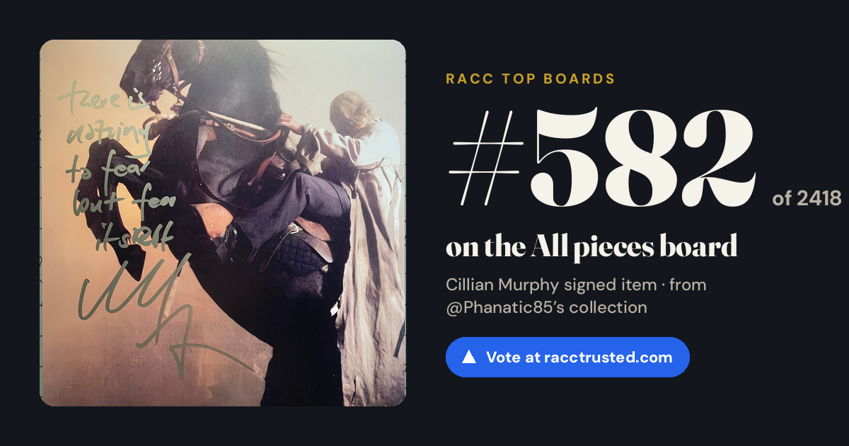 Share card: #582 of 2418 on the All pieces board