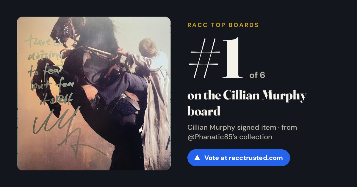 Share card: #1 of 6 on the Cillian Murphy board