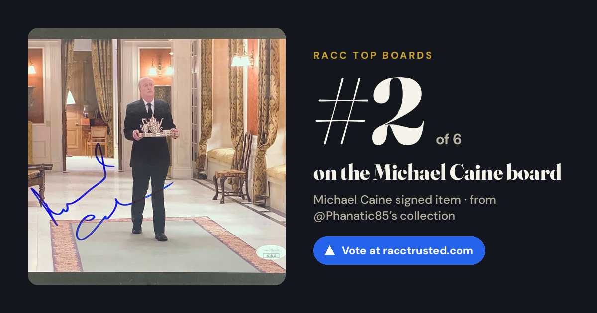 Share card: #2 of 6 on the Michael Caine board
