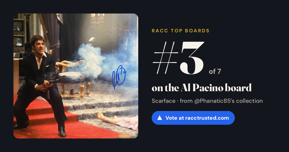 Share card: #3 of 7 on the Al Pacino board