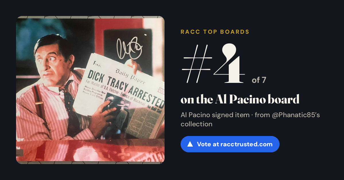 Share card: #4 of 7 on the Al Pacino board