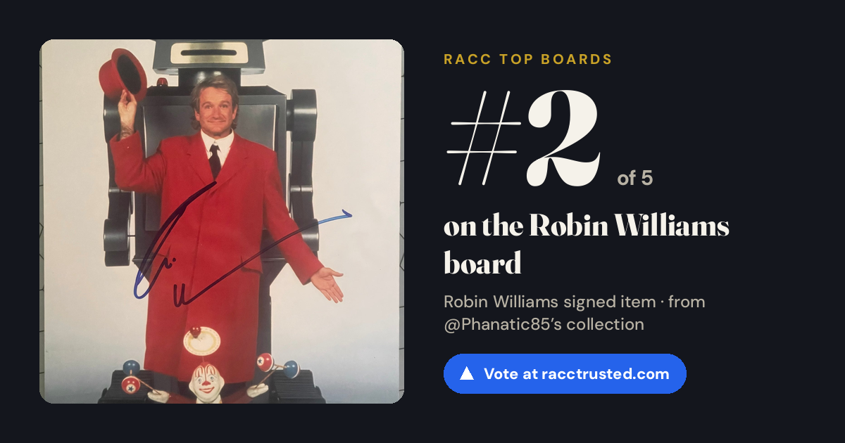Share card: #2 of 5 on the Robin Williams board
