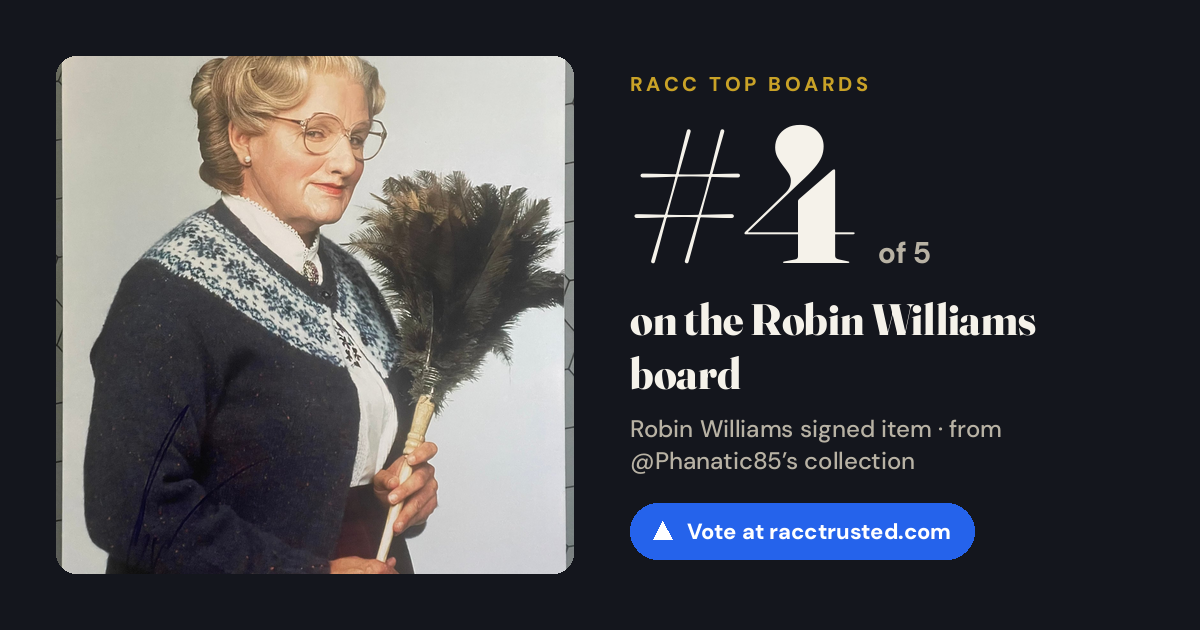Share card: #4 of 5 on the Robin Williams board