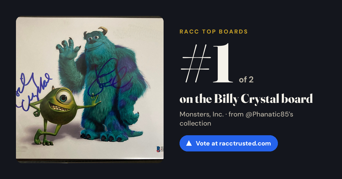 Share card: #1 of 2 on the Billy Crystal board