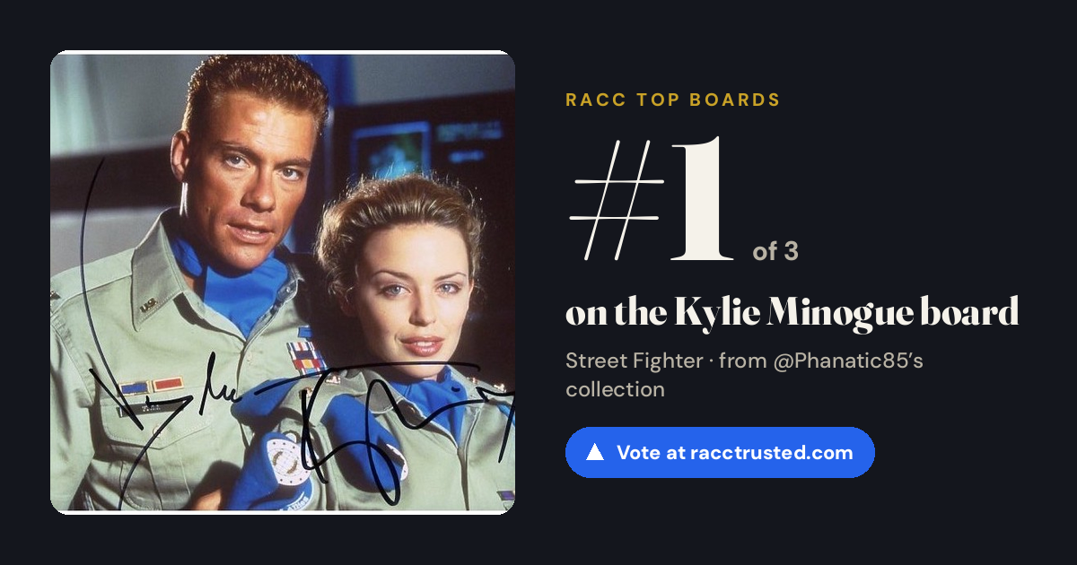 Share card: #1 of 3 on the Kylie Minogue board