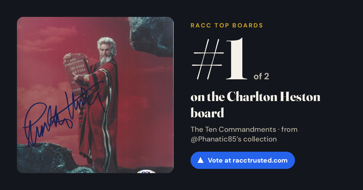 Share card: #1 of 2 on the Charlton Heston board