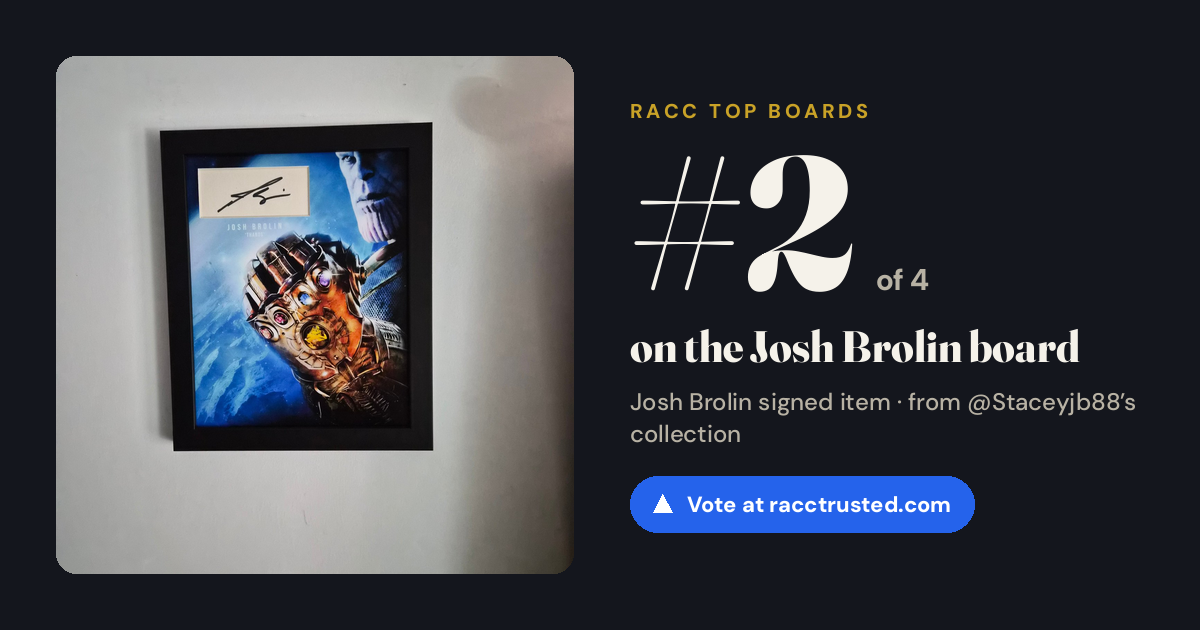 Share card: #2 of 4 on the Josh Brolin board