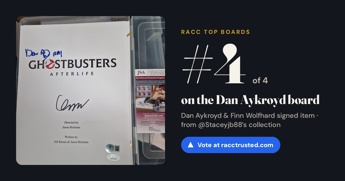 Share card: #4 of 4 on the Dan Aykroyd board