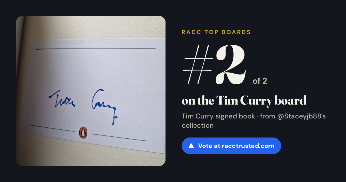 Share card: #2 of 2 on the Tim Curry board