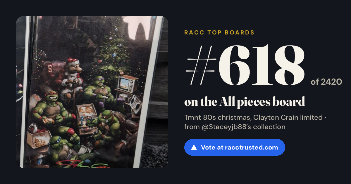 Share card: #618 of 2420 on the All pieces board