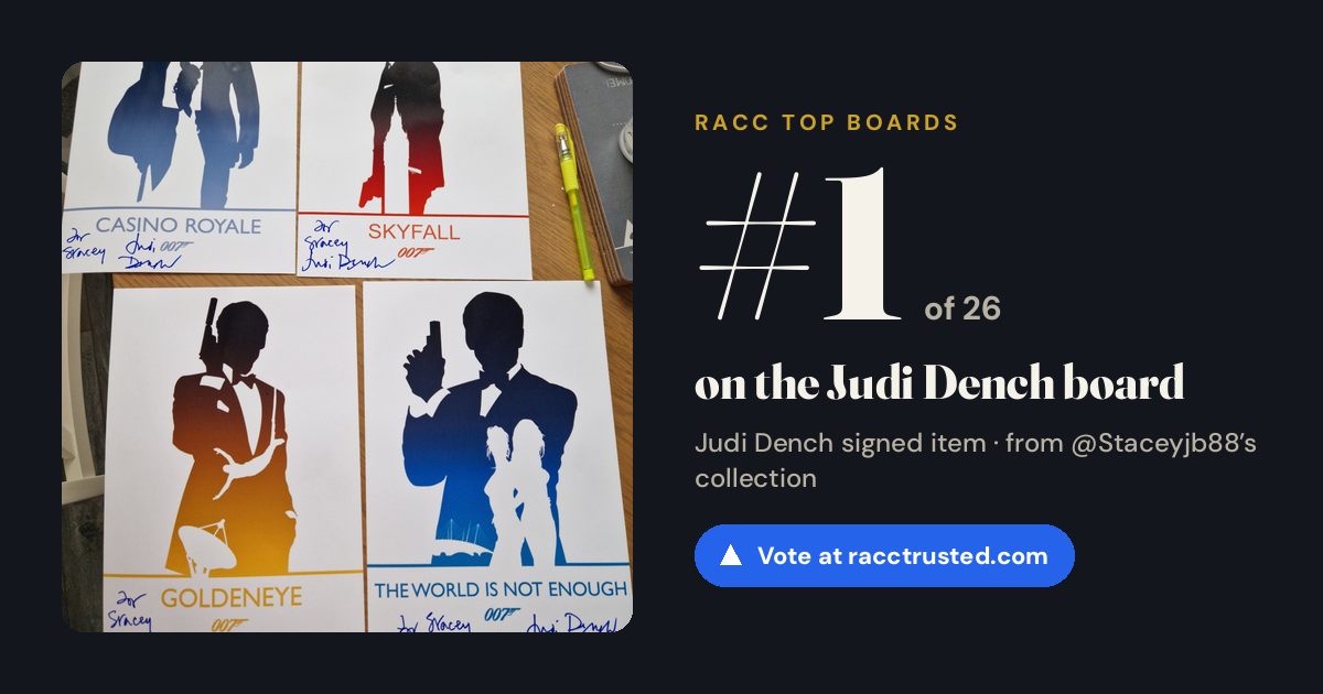 Share card: #1 of 26 on the Judi Dench board